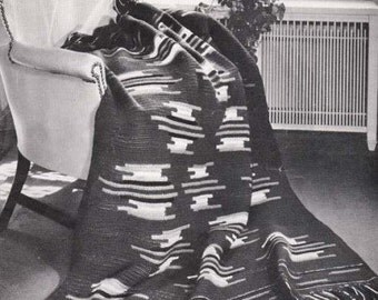 Hiawatha Crochet Afghan Blanket Pattern PDF Instant Download