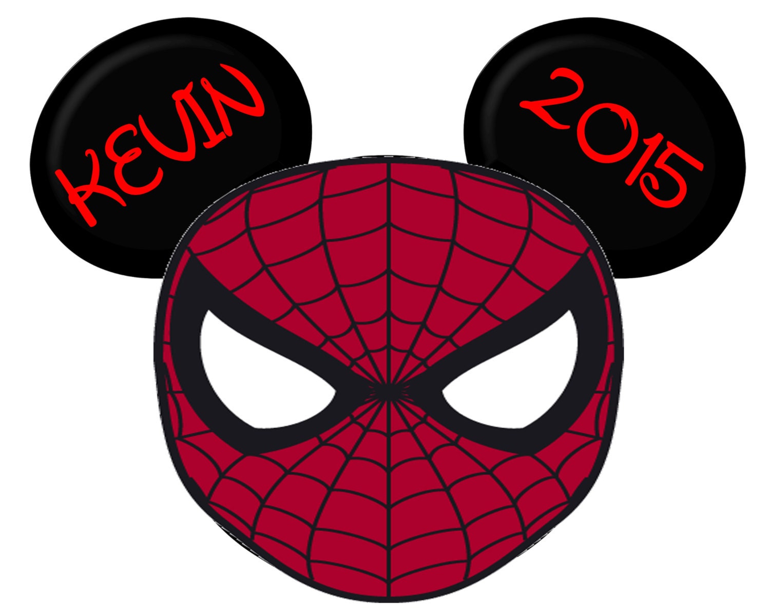 Spiderman Mickey Head Printable Disney Iron On by PartyCreations17