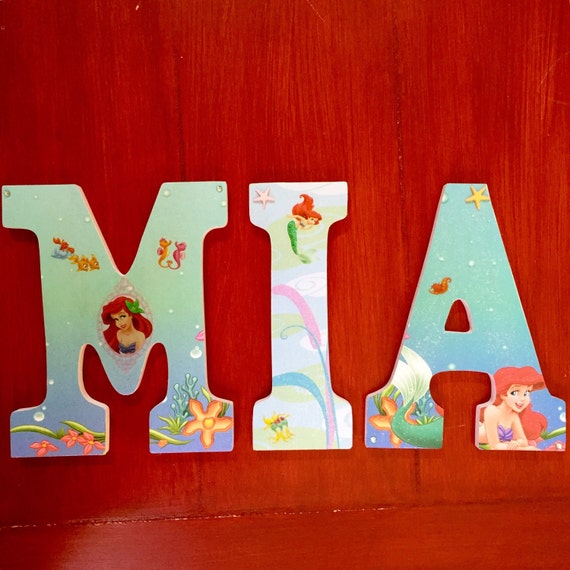 items similar to the little mermaid letters mermaid nursery letters