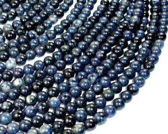 Dumortierite Beads, 8mm(8.3mm) Round Beads, 15.5 Inch, Full strand, Approx 47 beads, Hole 1 mm, A quality (203054002)