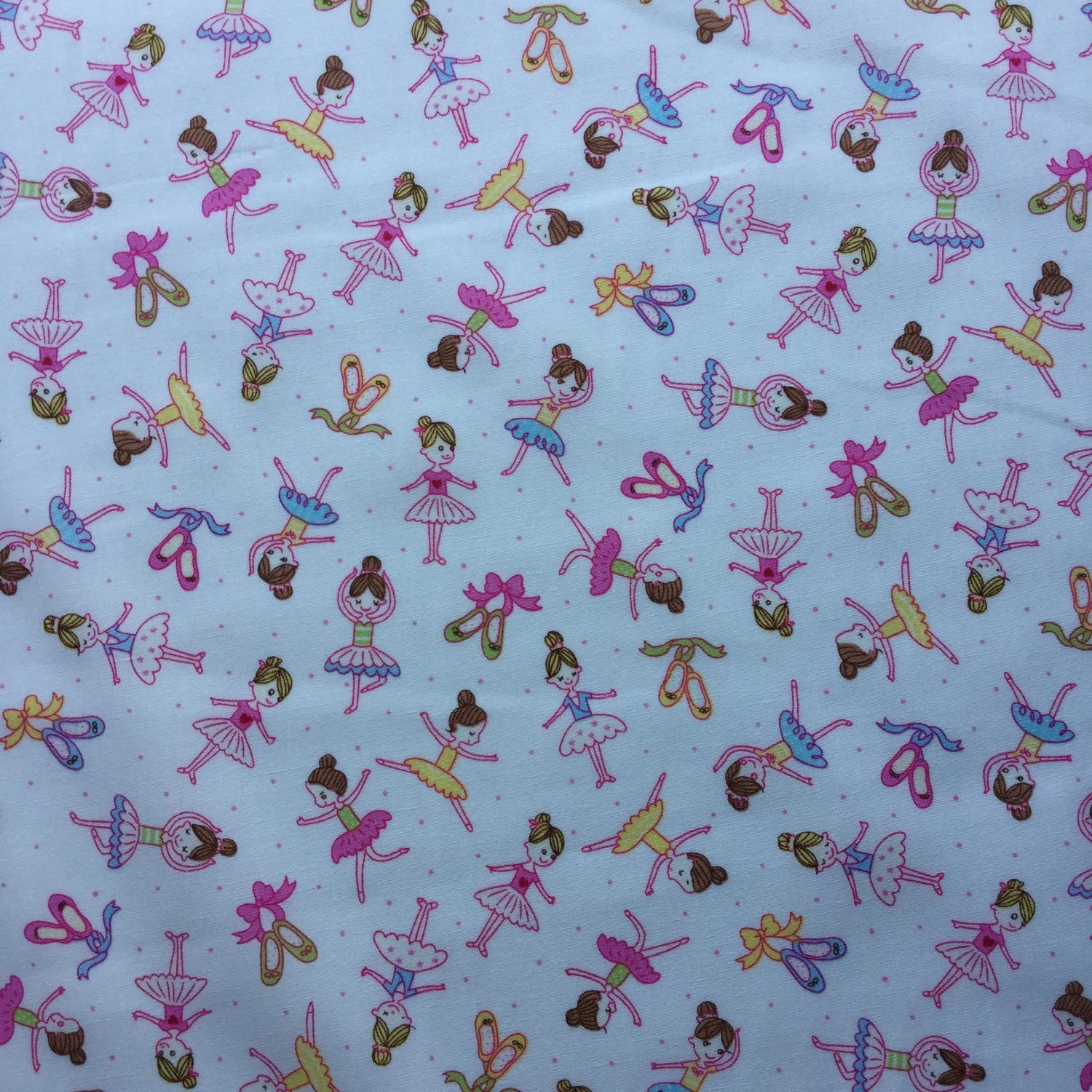 Ballerina Cotton Fabric Girly Material