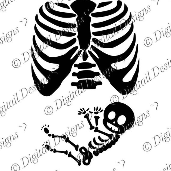 Download Baby Skeleton Pregnancy SVG PNG DXF Eps Cut File Printable ...