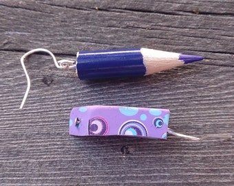 Pencil & Eraser Earrings