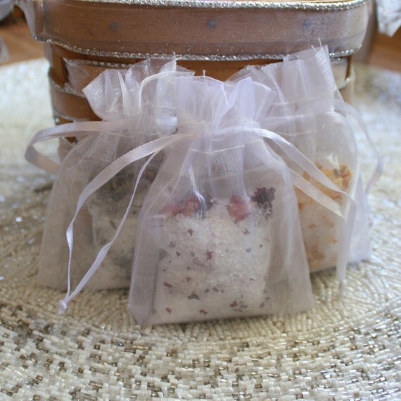 Bath Salt Gift Set 5 Bath Salt Sachet Bags for Wedding