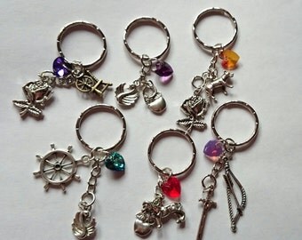 Once Upon a Time Keychain Charms (Rumbelle, Swan Queen, Outlaw Queen, Captain Swan, Snowing, Swanfire) 5-7cm. Swap charms by request!