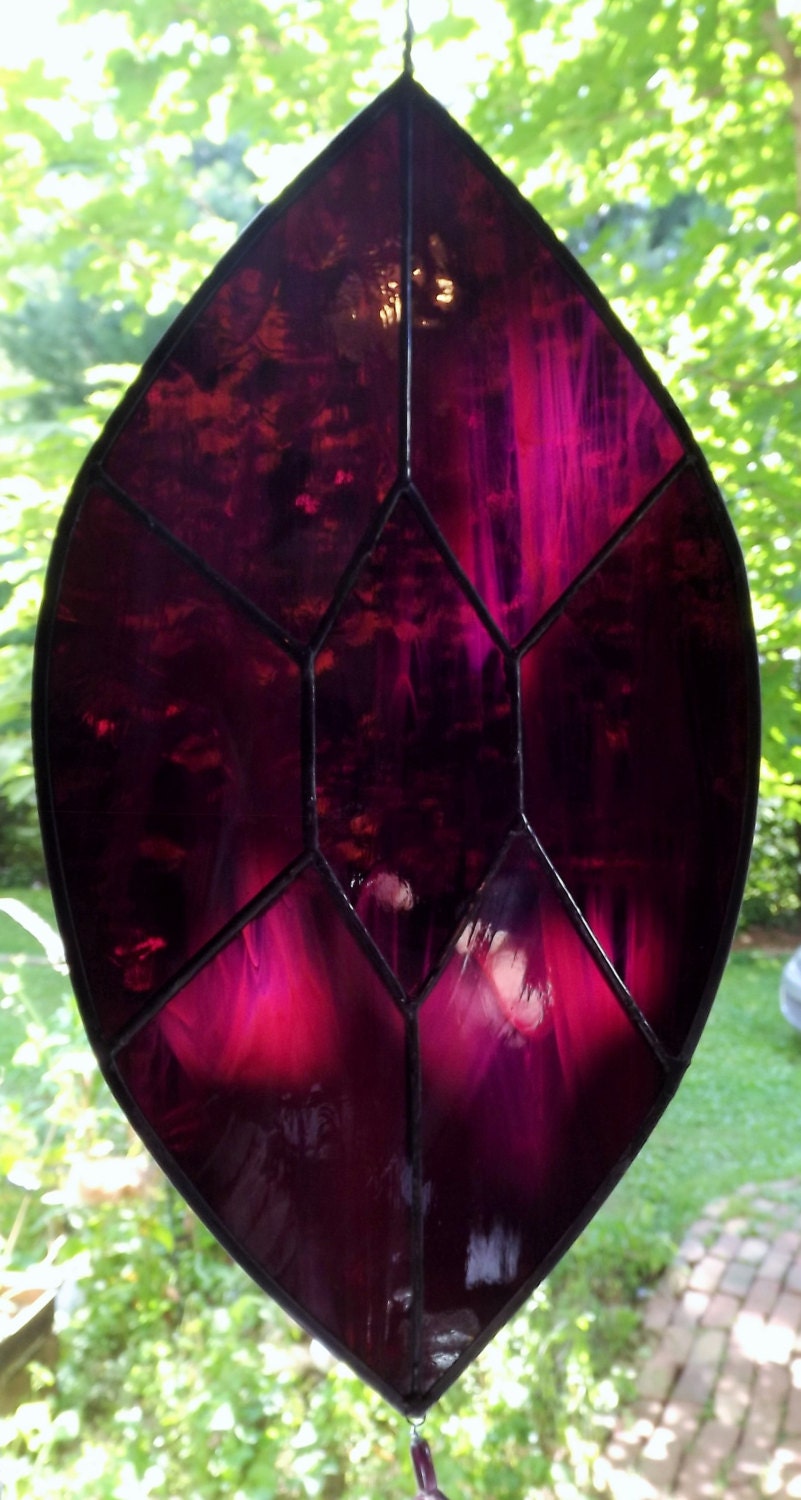 Stained Glass Window Gem Suncatcher and Crystal Accent