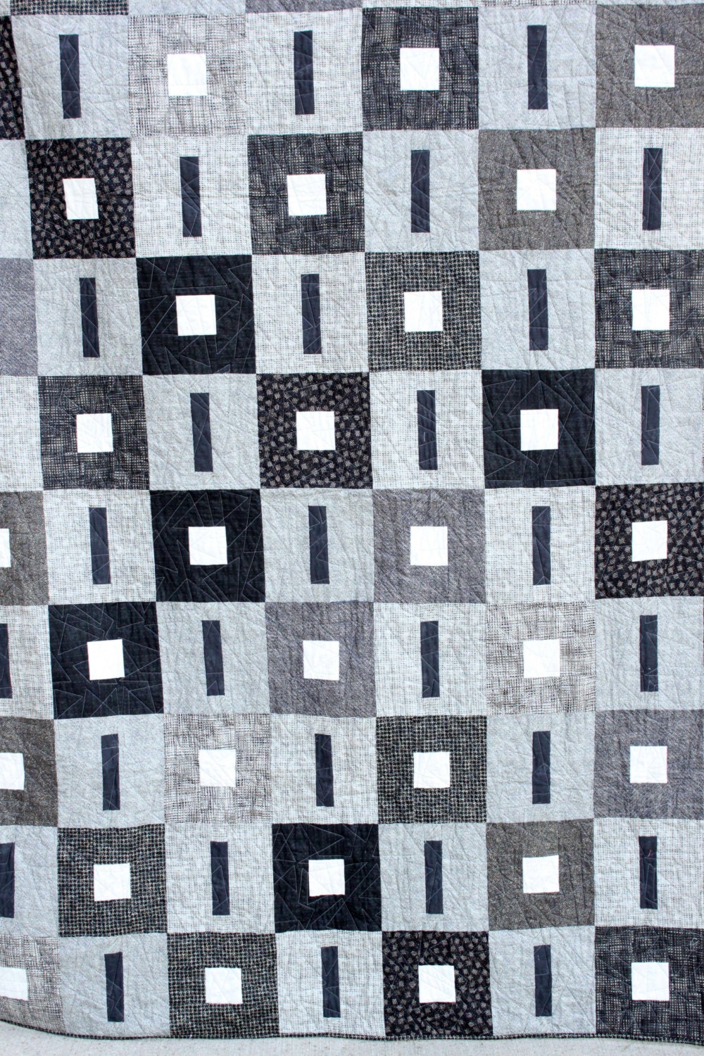 Man Quilt Guys Quilt Modern Quilt Masculine by QuiltedbyQQ