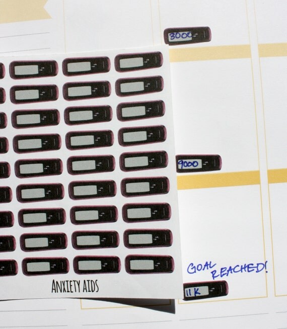 Fitbit Step Tracking Stickers
