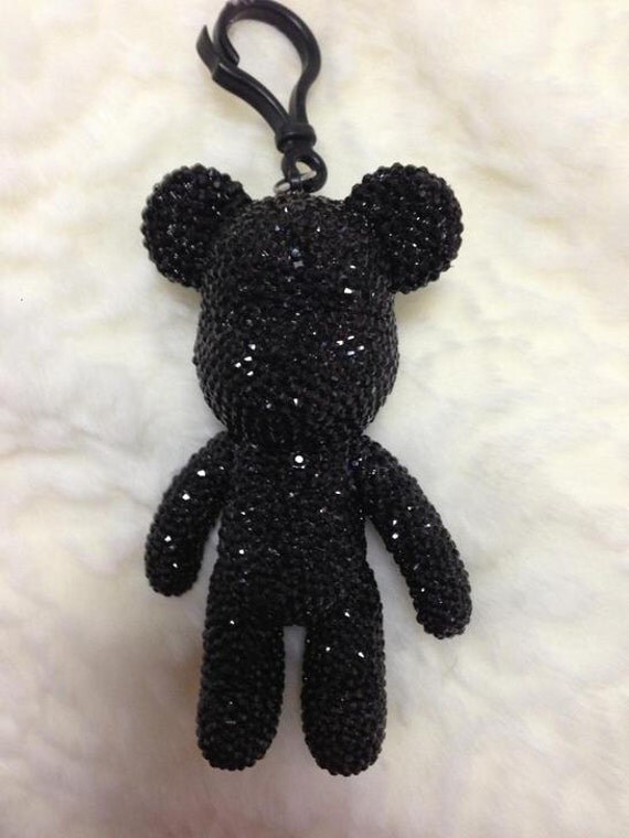 rhinestone teddy bear keychain