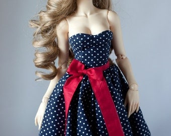Sd BJD clothes - Pin-up Style Dress (Soom Super Gem) for SD16 Girl - PREORDER