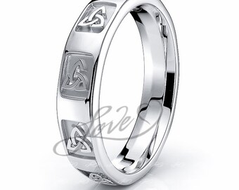 10k irish and celtic wedding rings