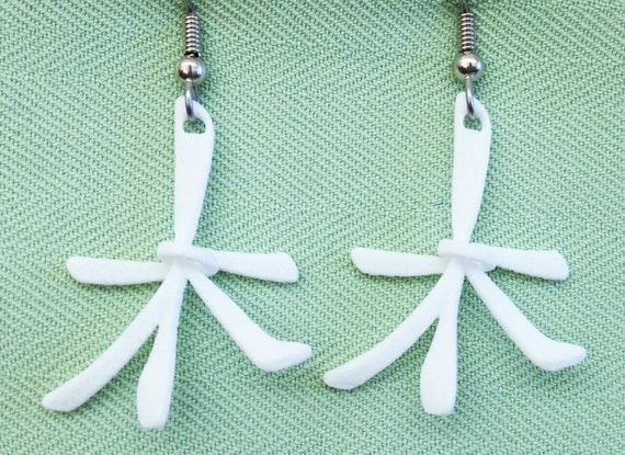 WOOD/TREE/Tu - 3D Printed Chinese character earrings