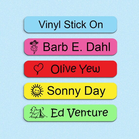 48 Stick On Name Labels Personalised Name Labels for Kids