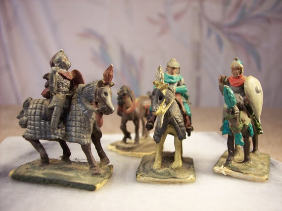 Vintage Metal Toy Knights