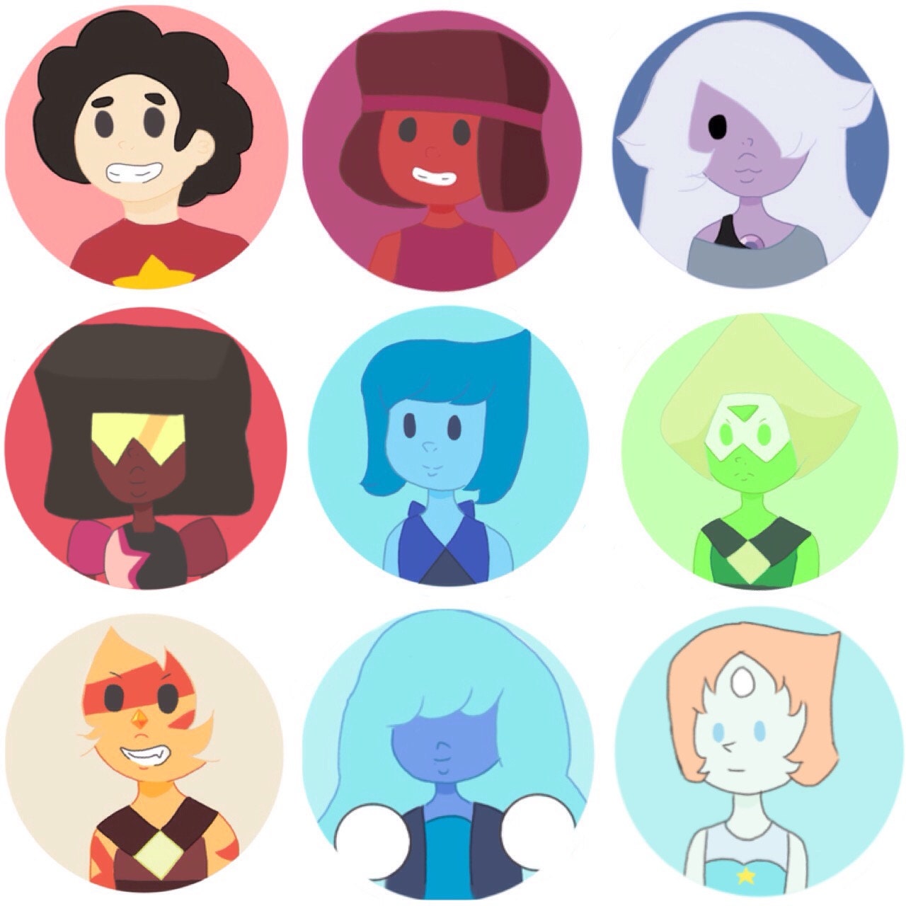 steven universe sticker pack all 12 stickers by