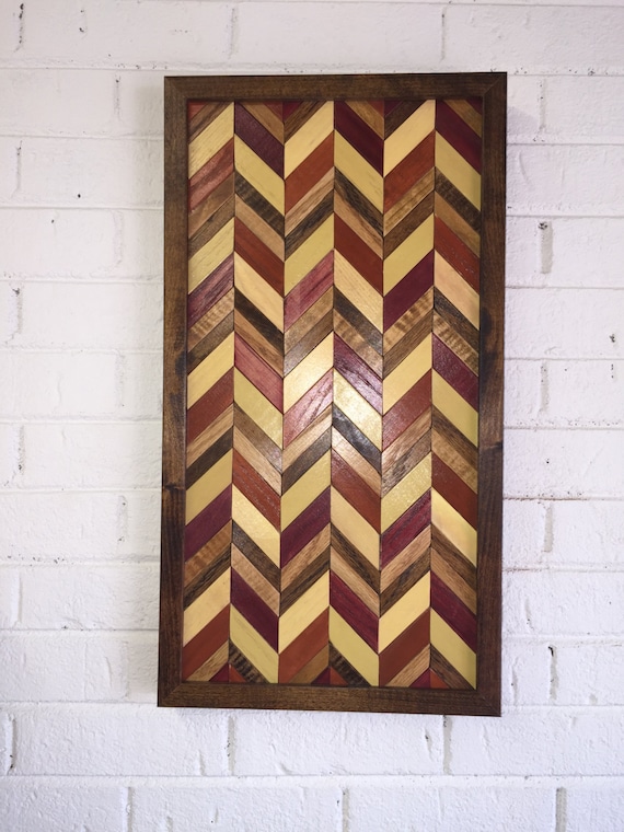 Chevron Reclaimed Wood Wall Art Chevron Wall Art Reclaimed