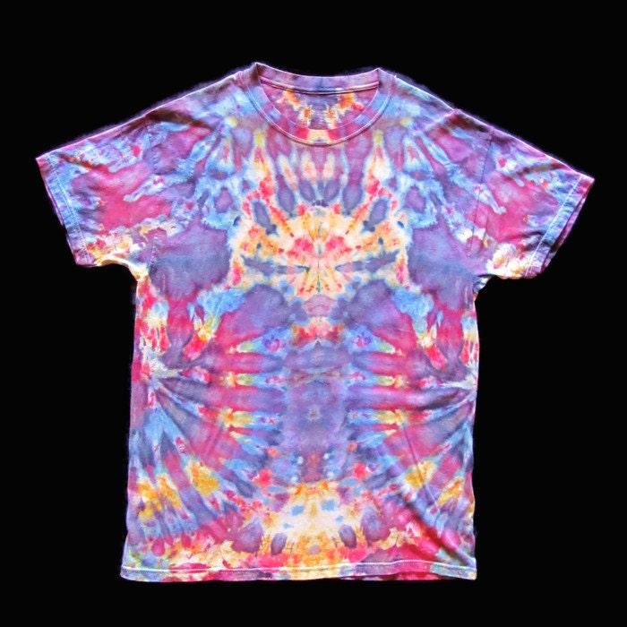 Ice Dye Tie Dye T-shirt Adult Size Large 100% By Mountainloafers