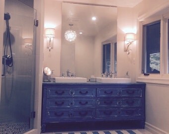 Made to Order: Bathroom Vanity *** Sideboard//dresser//buffet//custom//single sink//double//stone//marble//