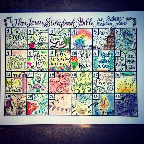 Advent Calendar Print Hand Drawn Jesus By PearlAndRoseDesigns advent-calendar-print-hand-drawn-jesus-by-pearlandrosedesigns