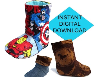 SALE- Reversible Fold Down Baby Boot Sewing Pattern- PDF tutorial