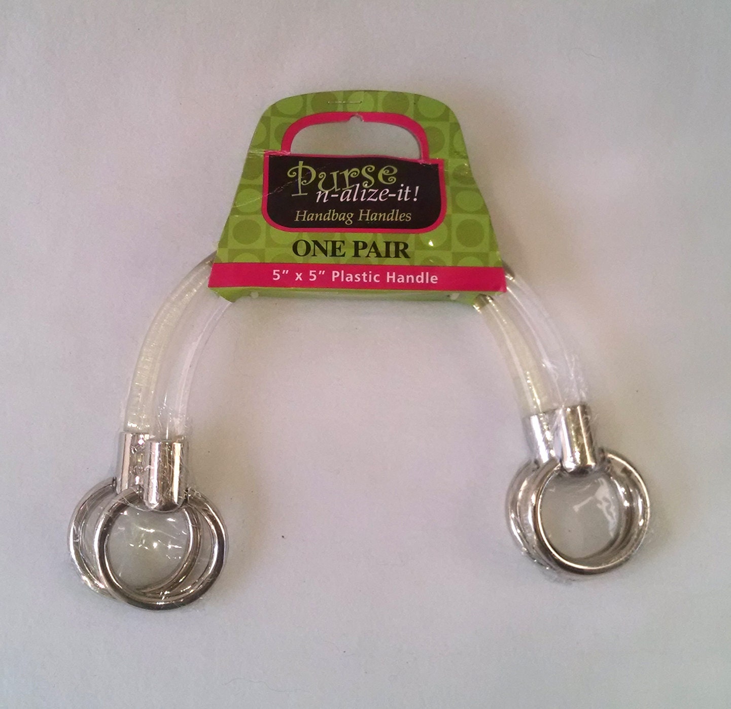 U shape purse handle set, clear plastic purse handles from goldiesknits