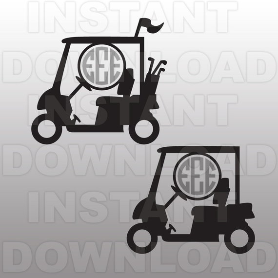 Download Golf Cart Monogram SVG File Cutting Template-Clip Art for