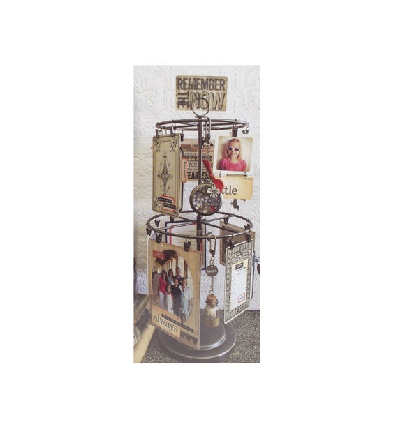 Double Decker Spinning Clip Carousel Display Stand With Extra Clips Craft Spinner Double Decker Spinning Clip Carousel Display Stand With Extra Clips Craft Spinner