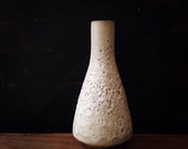 Ships Now-  medium Reactor vase in rustic crater white matte by sara paloma