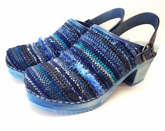 Create your own Handwoven Clog with sling strap or buckled collar-