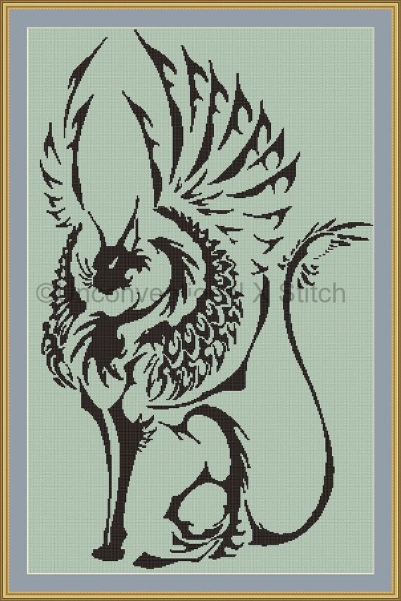 Tribal Pattern Handstitched | tribal cat cross stitch pattern lenalis Tribal Pattern Handstitched | tribal cat cross stitch pattern lenalis