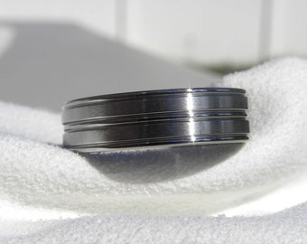 Titanium Ring or Wedding Band Unique Style