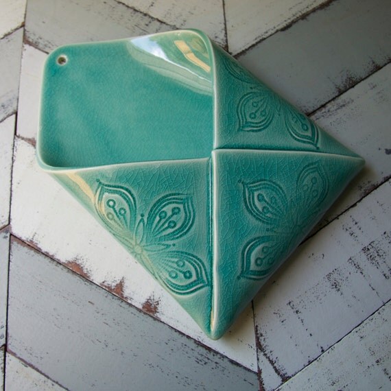 porcelain envelope wall vase