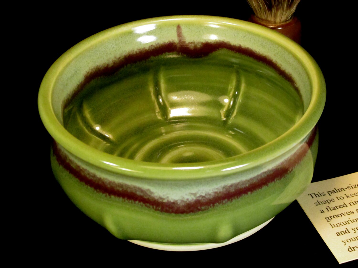 Shaving Lather Bowl Large Pottery Shave Bowl by DougSmithPottery