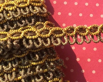 Antique Lace Antique Trim Metallic Trim Passementerie Gray Yellow
