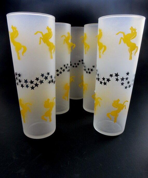 Vintage Highball Glasses Frosted Highball Glasses with by Klassic