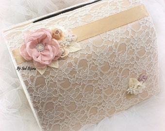 Wedding Keepsake Box Ivory Blush Peach Cream Wedding Box