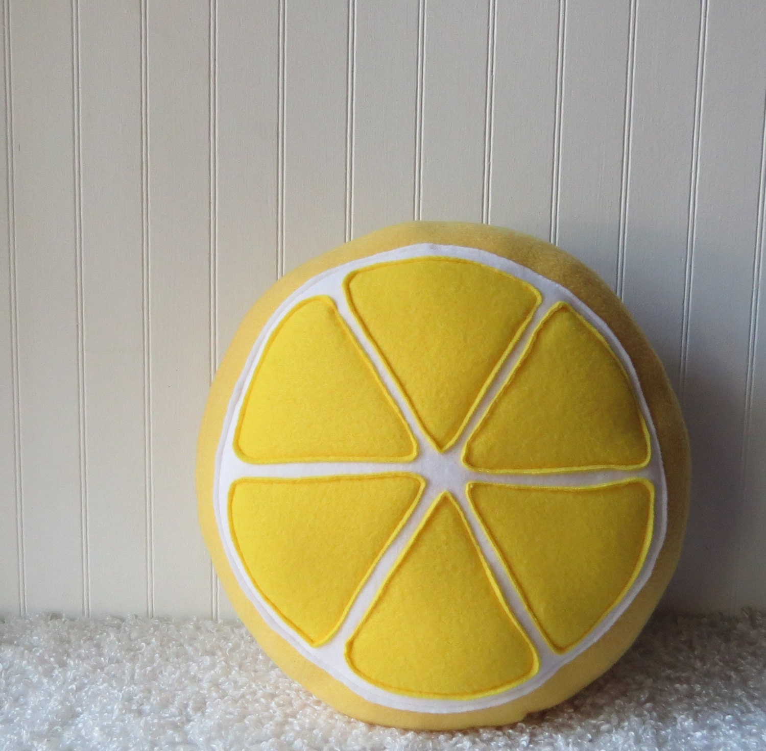 lemon plush pillow