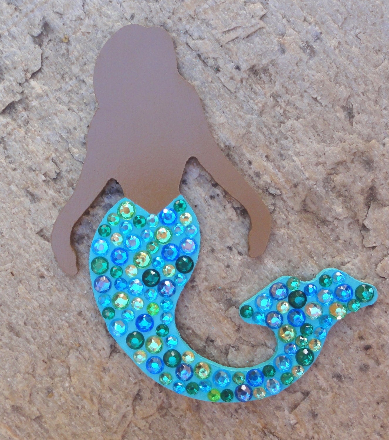 Mermaid Decor Rhinestone Mermaid Wall Decor Sparkle Mermaid