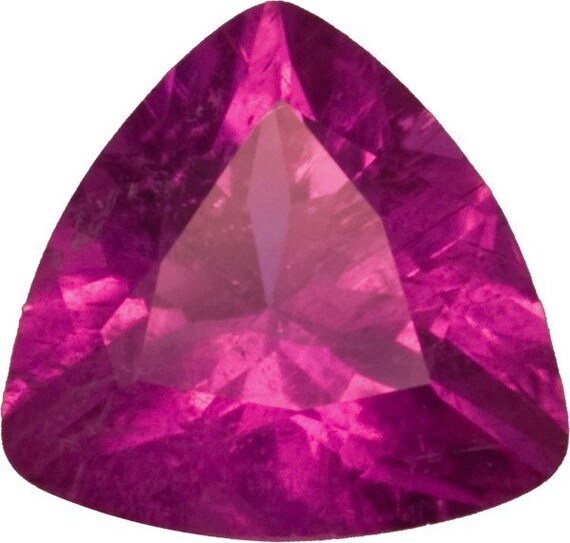Items similar to Hot Magenta Rubelite Tourmaline Loose Gem in Trillion