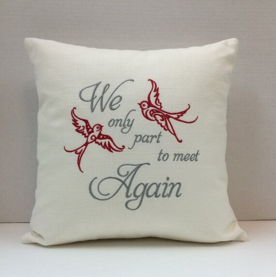 Embroidered Memory Pillow Sympathy Gift Bereavement