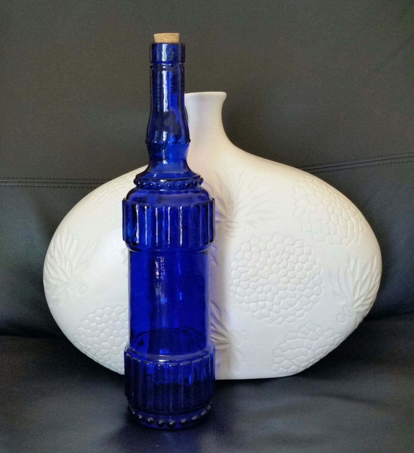 Vintage Collectible Cobalt Blue Glass Bottle By Auntielindasattic