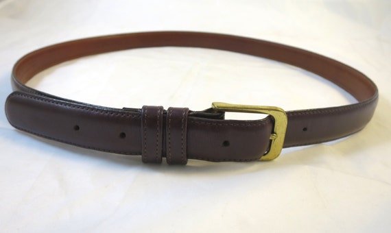 Coach Burgundy Leather Belt 5700 Size 38 inch 95 cm Made in