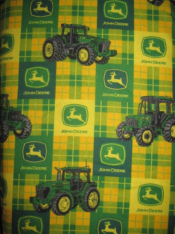 18X22 JOHN DEERE Cotton Fabric Fat Quarter Yellow And Green