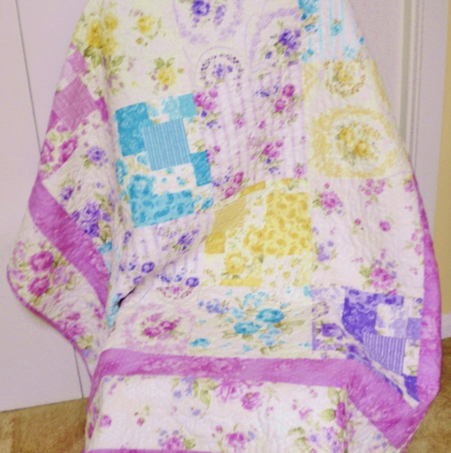 quilted lap quilt shabby cottage chic by sharleesquiltcottage quilted lap quilt shabby cottage chic by sharleesquiltcottage