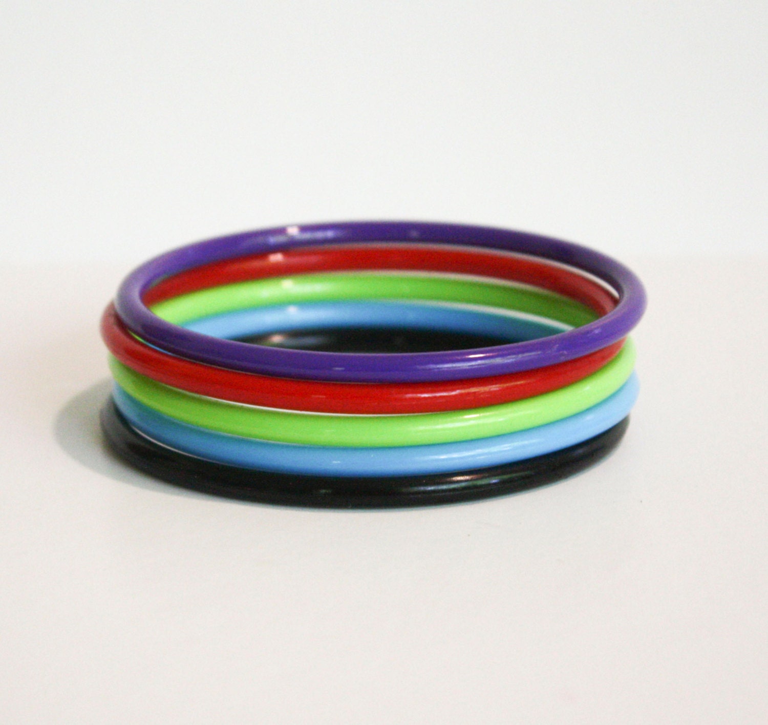 Colored Plastic Thin Bracelets