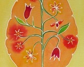 Mind Garden -  original watercolor painting of brain