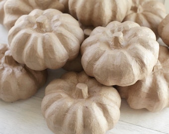 Squat Pumpkin – Hollow Paper Mache Craft Shape, U-Decorate