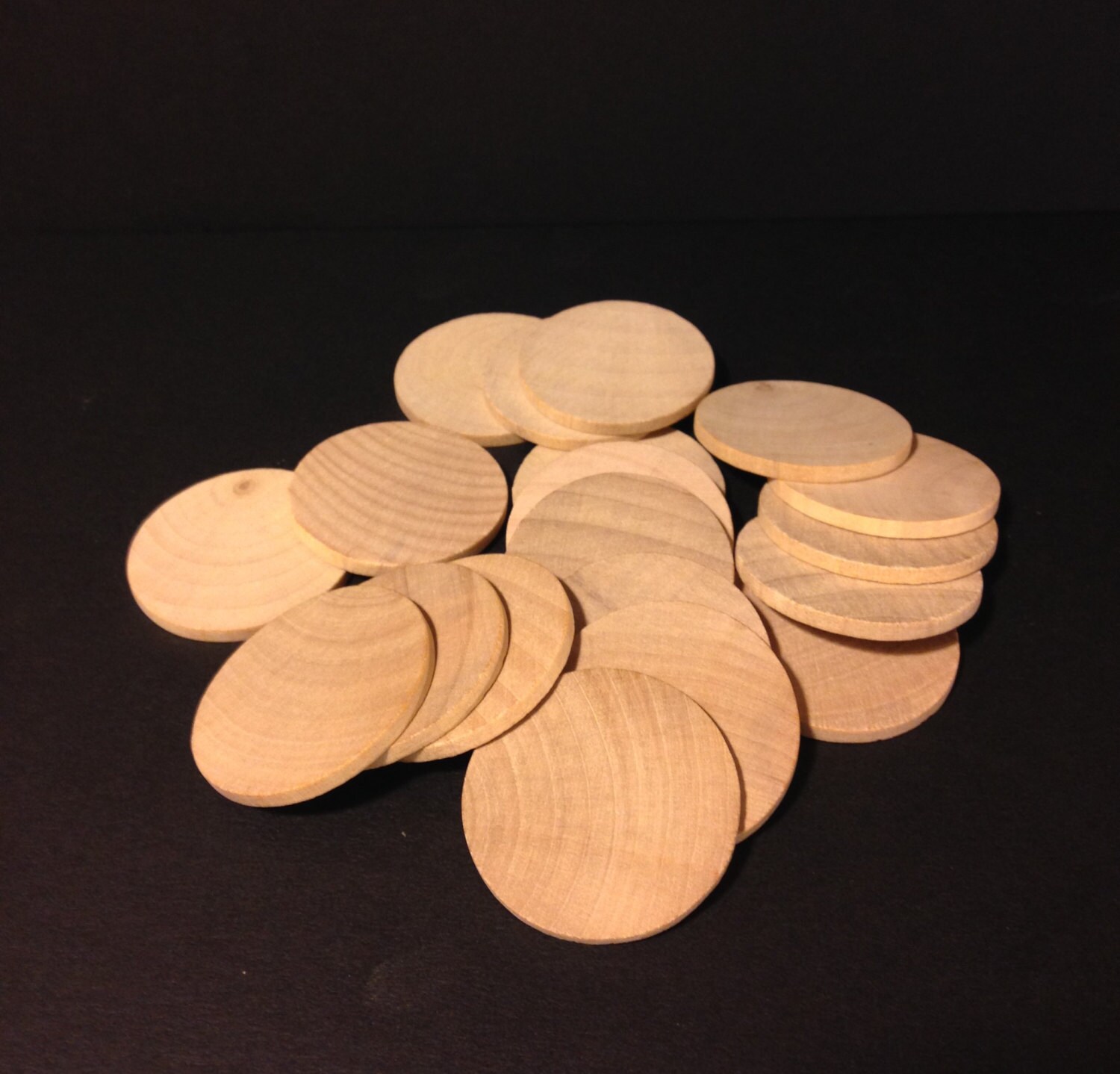 50 Unfinished wood discs 1 inch Diameter by