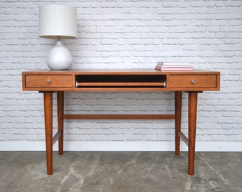 Bloom Desk 54" - Solid Cherry - Antique Cherry Finish - Danish Modern Style