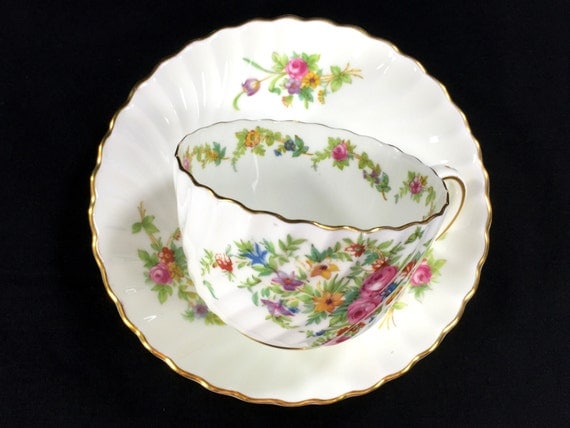 c1930s Minton Lorraine Teacup and Saucer